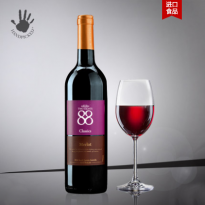 首彩红酒澳洲原瓶进口  88梅洛红葡萄酒