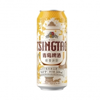 青岛啤酒桂花味白啤9度500*3*4牛卡包提盒装罐啤