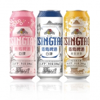 青岛啤酒白啤11度500*10礼盒装罐啤(白啤*4+樱花版*3+桂花*3)