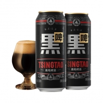 青岛啤酒黑啤12度500*3*4牛卡包提盒装罐啤